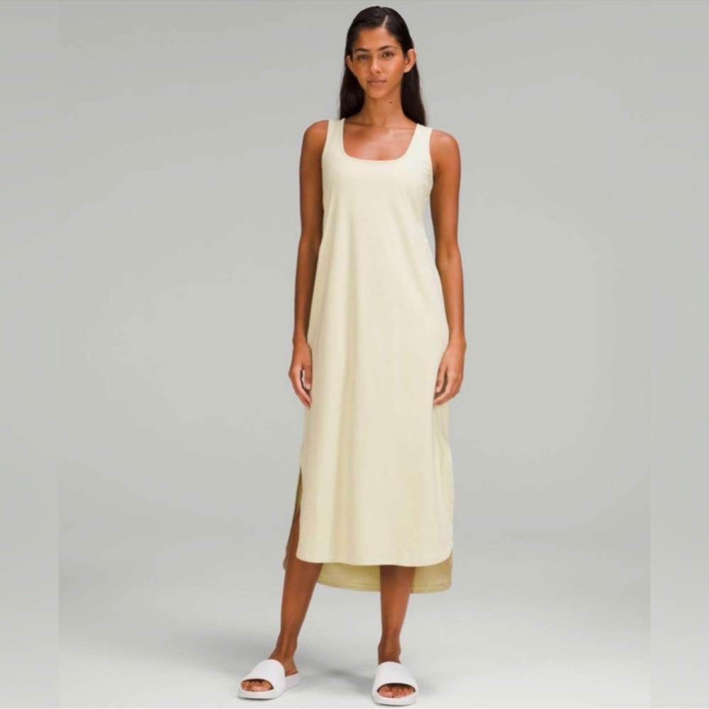 lululemon athletica Light Yellow Cutout Midi Dress - Picture 2 of 8